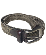 Torino Leather Company Woven Braided Cord Leather Belt Brown Tan - Size 46 - £29.46 GBP