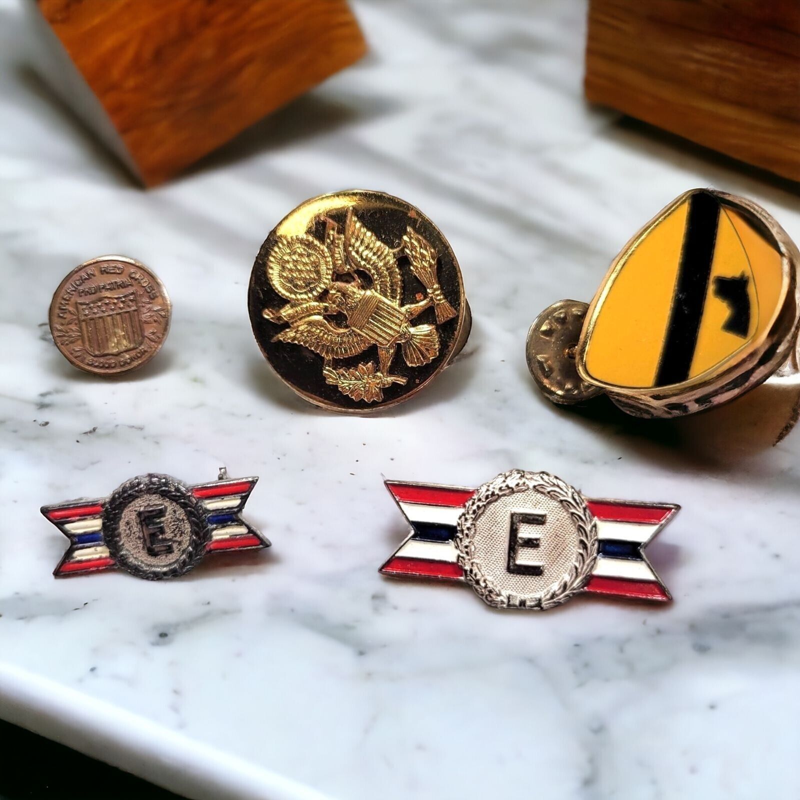 WWII Pin Lot Sterling Silver E for Excellence Army Navy Production Award Vintage - $43.56