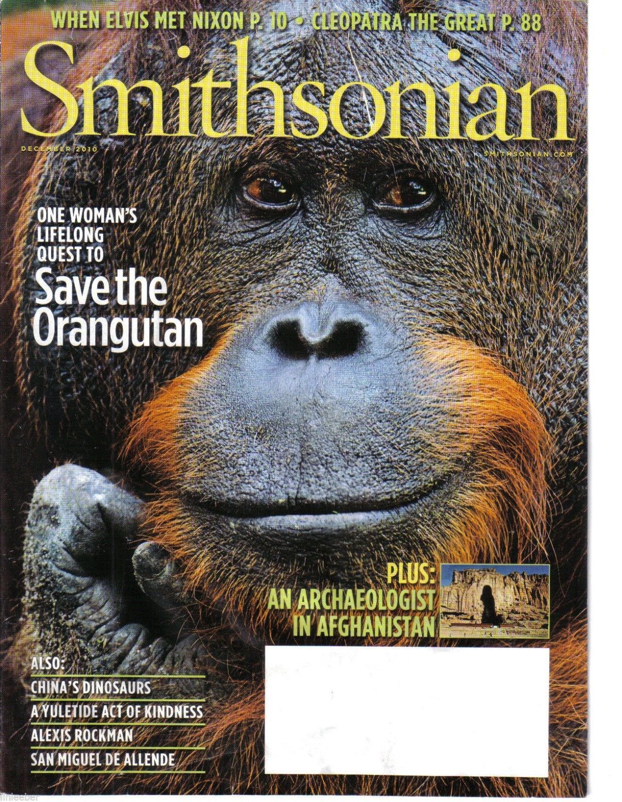 Smithsonian Magazine December 2010-Orangutan;Galdikas;Elvis Presley;Afghanistan - $9.99