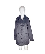 Ambition Black Cotton-Blend Button-Up Trench Coat – Size L - €25,67 EUR