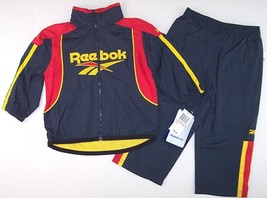 NWT Reebok Boy&#39;s 2 Pc Warmup Windbreaker Track Set, Jacket &amp; Pants, 5/6 ... - £11.48 GBP
