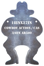 18&quot; x 27&quot; x 3/8&quot; AR500 Cowboy Action Silhouette CAS Steel Shooting Metal... - £143.45 GBP