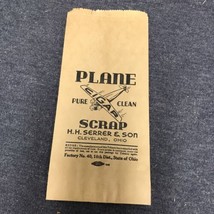 Vintage Plane Cigar Pure Clean Scrap Clippings Paper Bag H.H. Server &amp; S... - £6.93 GBP