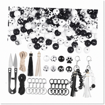 217 Pieces Paw Wooden Beads - DIY Jewelry Making Set with Cute Dog Paw Footprint - £16.81 GBP