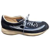 Rockport Athletic Sneaker Shoes Womens Sz 7 Navy Suede Leather Lace Up APW3092KW - $27.69