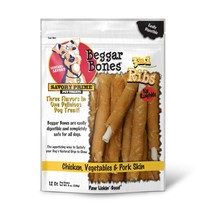 Savory Prime Beggar Bone 3in1 Ribs Dog Treat Chicken, Vegetable &amp; Pork, 1ea/12 c - £13.41 GBP