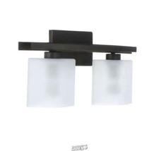 Ettrick 2-Light Oil-Rubbed Bronze Sconce with Hand Pained Glass Shades - £52.29 GBP