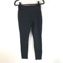 Quince Womens Ultra-Stretch Ponte Pintuck Ankle Pant Elastic Waist Zip Black S - £26.53 GBP