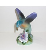 Fenton Glass Jadeite Green Floral Jewel Hummingbird Ltd Ed #12/27 K Barley - $186.73