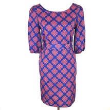 Miami Womens Dress Size Small S Blue Plunge Back Ties at Waist 3/4 Sleeve - £16.08 GBP