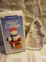 Longaberger Christmas Pottery 1997 snow friends Chilly cookie mold - £11.36 GBP