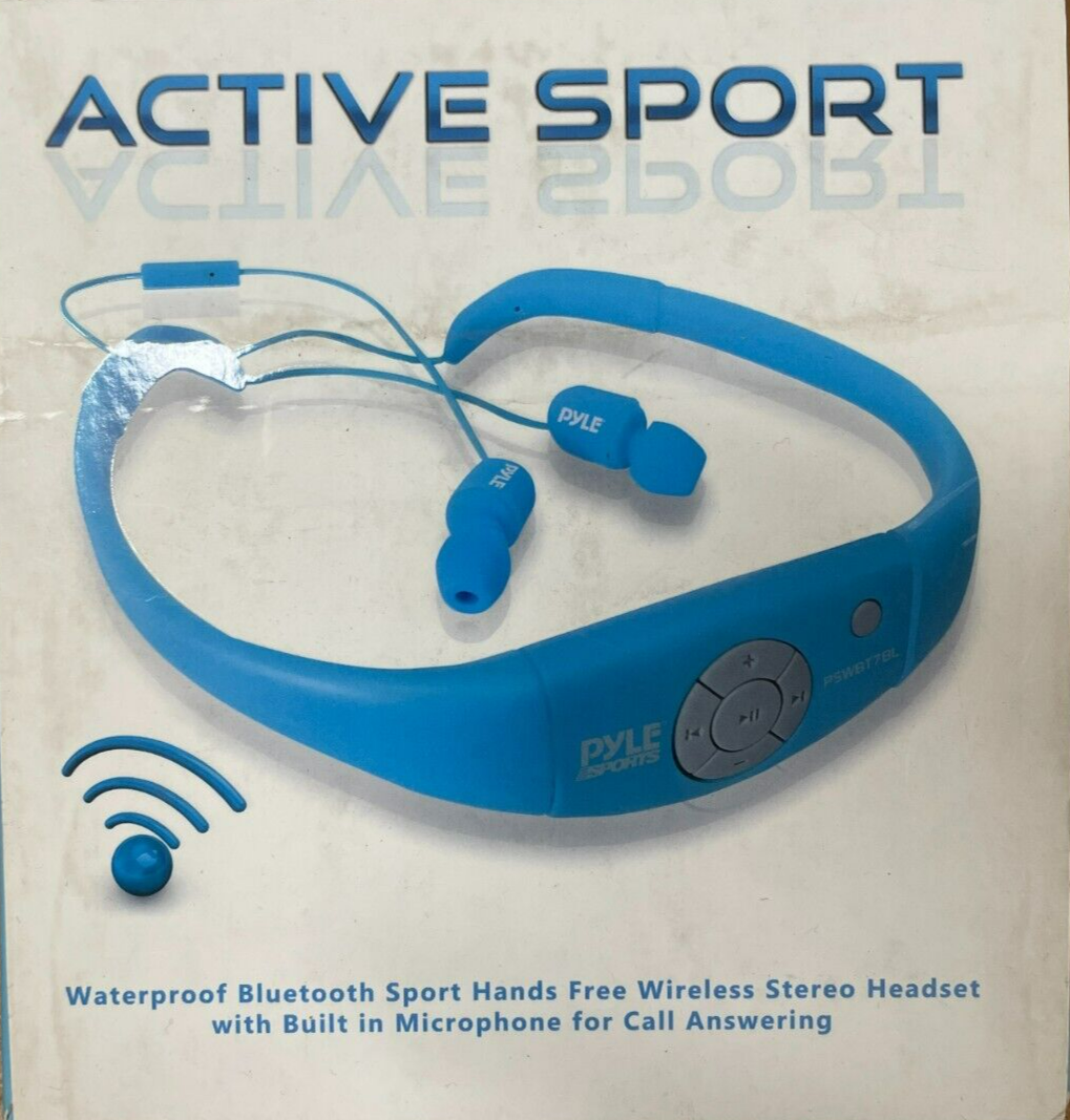 Pyle - PSWBT7BL - Active Sport Waterproof Bluetooth Headphones - Blue - $39.95