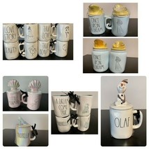 Rae Dunn  LITTLE MERMAID, CINDERELLA, FROZEN OLAF,  MUGS W/TOPPER &amp; WITH... - £27.15 GBP+