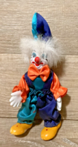 Cloth and Ceramic Clown - Figurine - 1980&#39;s Dunce Hat - £9.28 GBP