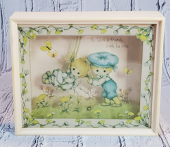 Vintage Scene Setter Hallmark  Shadow Box To Have a Friend is to Be One 3D - $12.82