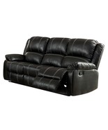 Zuriel 78&quot; Motion Sofa, Black Faux Leather - $21,665.66 MXN