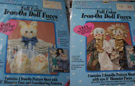 Iron On Faces Cat and Clown Dolls - £3.98 GBP