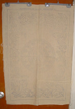 Vintage &quot;Toltec Sun&quot; Punch Needle Rug Foundation Preprinted Canvas  39&quot; x 27&quot; - £7.89 GBP