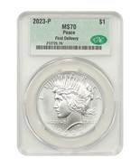 2023-P $1 Peace Dollar CACG MS70 (First Delivery) - £139.87 GBP
