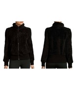 Betsey Johnson Performance Women&#39;s Mock Neck Sherpa Bomber Jacket Black,... - $902.07 MXN