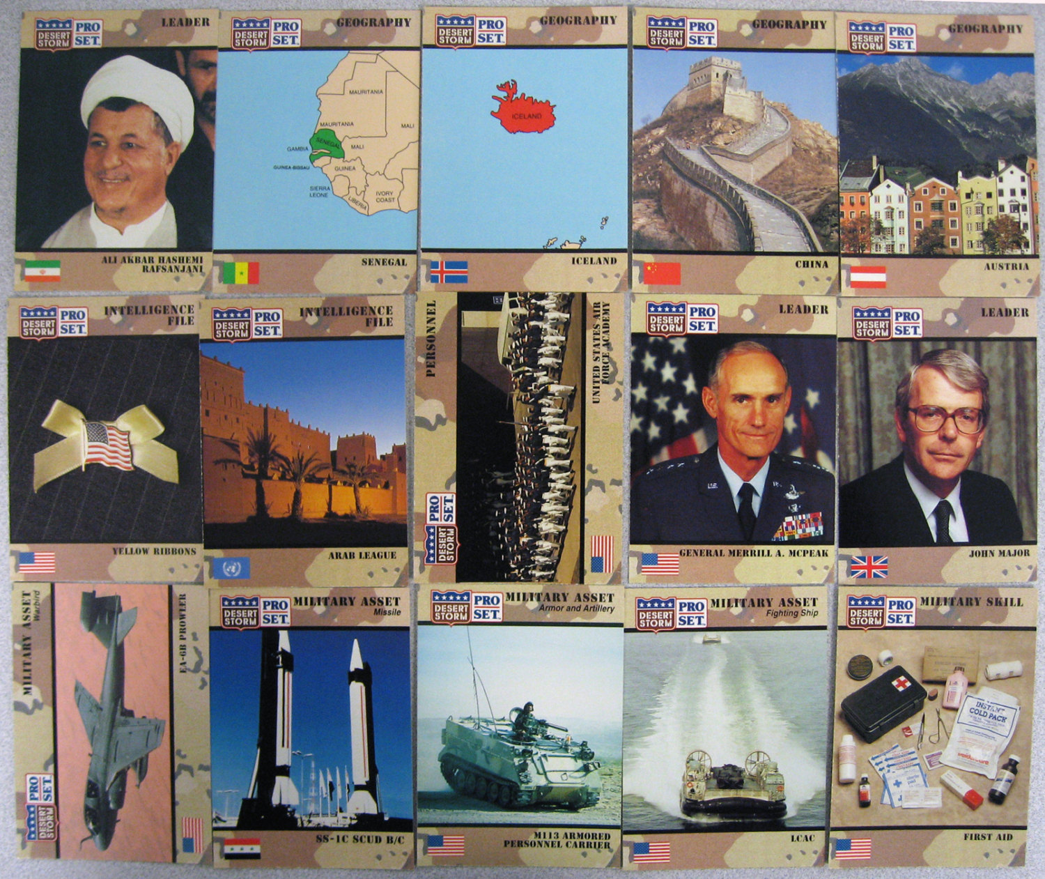 30 Car Lot of Desert Storm Trading Cards from 1991 Pro Set - $3.95