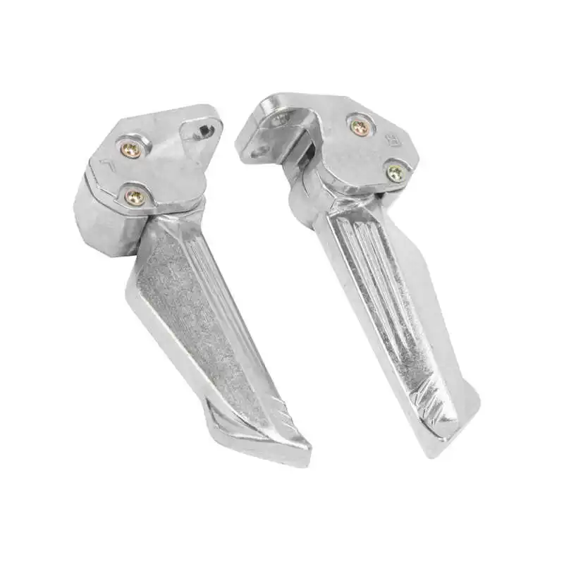 1 Pair Motorcycle Foot Pegs Automatic Telescopic Footrests Aluminum Alloy Pedal - £18.99 GBP
