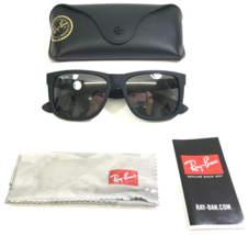 Ray-Ban Sunglasses RB4165 JUSTIN 622/6G Rubberized Matte Black Mirrored Lenses - £70.66 GBP