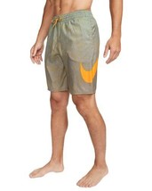 Nike Men&#39;s 9&quot; Grid Swoosh Volley Swim Shorts Trunks Medium Sundial NESSD541-724 - £50.36 GBP