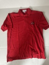 New Seabury Cape Cod Vtg Polo Shirt Red Size Medium Made In USA - £31.59 GBP