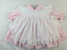 Vintage Pink Toddler Dress C I Castro &amp; Co Pinafore Style 24 months - £23.32 GBP