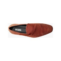 Stacy Adams Shapshaw Velour Moc Toe Slip On Shoes Cognac 25642-221 image 4
