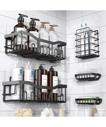 Adhesive Shower Caddy, 5 Pack Rustproof Stainless Steel Bath Organizers ... - $710.80 MXN