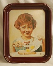 Norman Rockwell 1975 The Butter Girl Collector&#39;s Tray Vintage Litho Adve... - £31.28 GBP