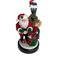 Vintage Holiday Creations Lighted Lamppost Santa Claus with Girl 1993 AS IS - £37.90 GBP