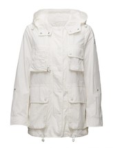 Tommy Hilfiger Womens Windbreaker Packable Windbrk Off White Size M WW0WW11387 - £111.02 GBP