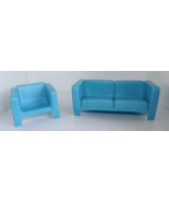 VINTAGE MATTEL 1973 BARBIE BLUE COUCH-7825-0060 / Chair-7825-0120 - $23.50 CAD