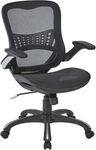 Office Star Mesh Back &amp; Seat, 2-to-1 Synchro &amp; Lumbar Support Managers, Black - £207.62 GBP