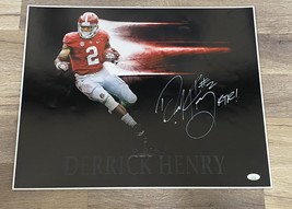 Derrick Henry Autographed 16x20 Photograph Alabama Titans Rookie Signature Jsa 3 - £124.52 GBP