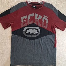 ECKO Unltd Size Small Mens Maroon and Grey Graphic T-Shirt Short Sleeve  - $14.50