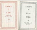 Krewe of Eros 1963 &amp; 1964 Programs &amp; Dance Card Mardi Gras New Orleans L... - £22.23 GBP