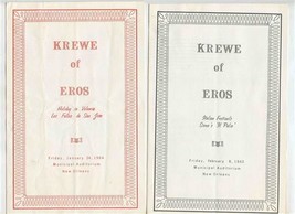 Krewe of Eros 1963 &amp; 1964 Programs &amp; Dance Card Mardi Gras New Orleans L... - £22.10 GBP