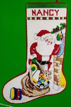 DIY Needle Treasures Treats from Santa Christmas Needlepoint Stocking Ki... - $162.95