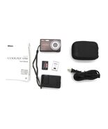 Nikon Coolpix S550 10MP Digital Camera Charcoal, Charger, 2 Batteries, &amp;... - $118.80