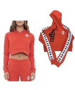 NWT Kappa x Shadow Hill Sedot Cropped Logo Hoodie Red M - $50.38 CAD