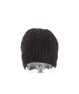 NOS Vtg Streetwear Blank Chunky Cable Knit Winter Beanie Hat Cap Black W... - $485.51 MXN