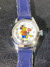 Vintage Disney Mickey Mouse &quot;Love&quot; Wind Up Watch Hong Kong - £10.98 GBP