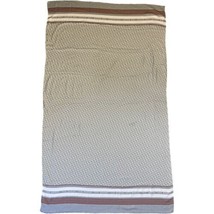 TED BAKER Classic Initial T Women&#39;s Brown Grey Wrap Shawl Scarf 76&quot; x 44&quot; Large - £14.55 GBP