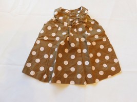 Carter&#39;s Baby Girl&#39;s Sleeveless Dress Brown Pink Polka Dots Size 3 months GUC - £8.17 GBP