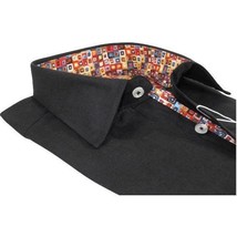 Men Premium Quality Soft Linen Sports Shirt By INSERCH Short Sleeves SS717 Black image 2
