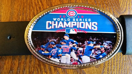 CHICAGO CUBS  2016 World Series Champions Epoxy Belt Buckle - NEW! - £13.42 GBP